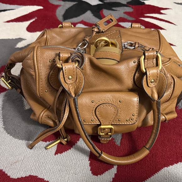 Chloe Handbags - Chloe Tan Leather Satchel with Gold Hardware